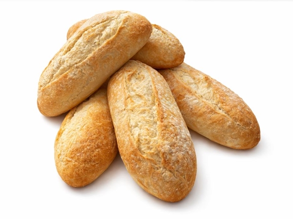 Afbakbroodjes witte pistolets