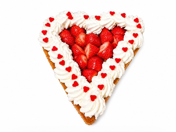 Hartenvlaai aardbeientaart