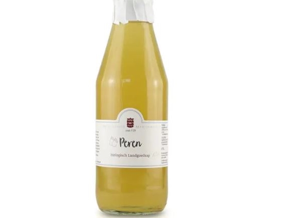 Fles landgoedsap peer